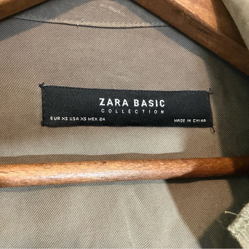 Zara Basic Jacket, Tan, With Pockets, Excellent C… - image 4